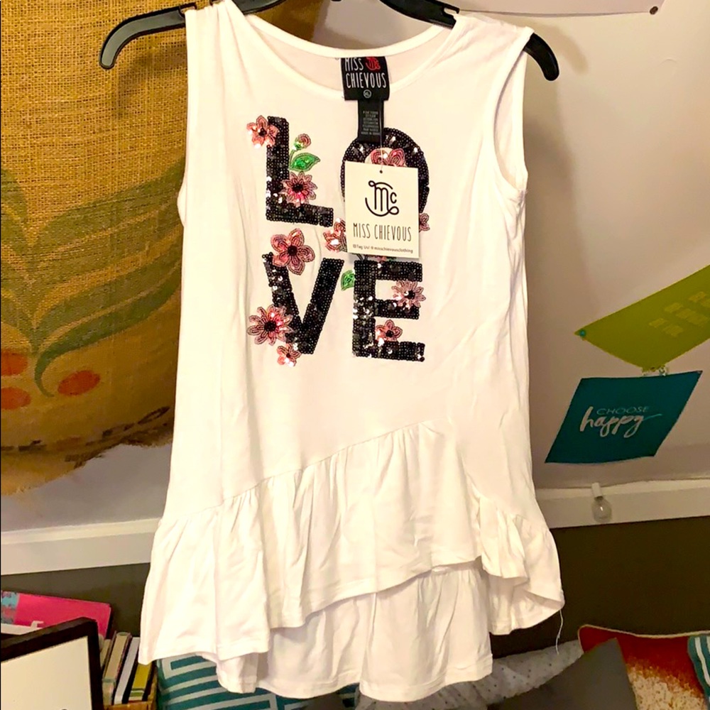 Girls size XL frilly tank; *NWT* fits like adult S